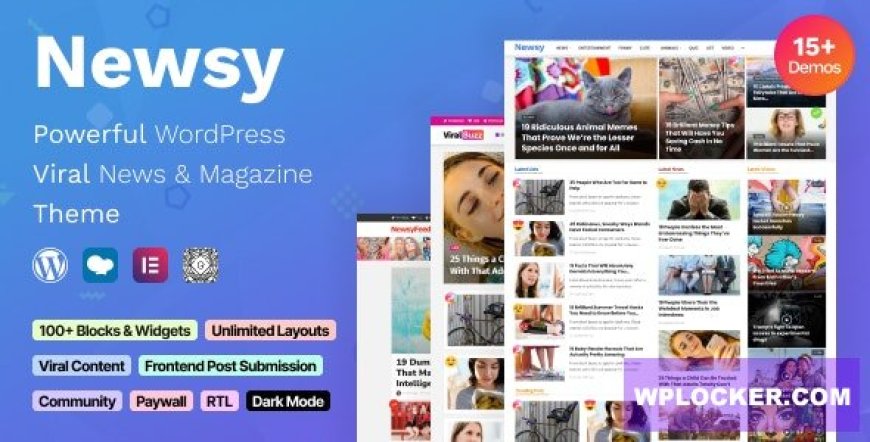 Newsy v2.2.1 – Viral Haberler ve Dergi WordPress Teması İndir