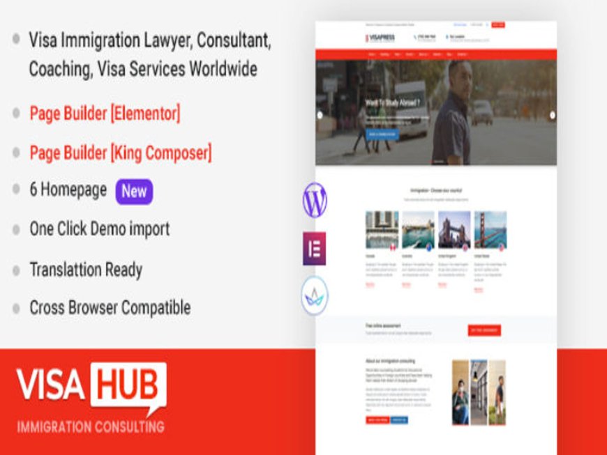 VisaHub – Göçmenlik Danışmanlığı WordPress Teması